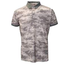 Stafu League UV Korumalı Performans Polo Yaka T-Shirt - Camo Kahverengi